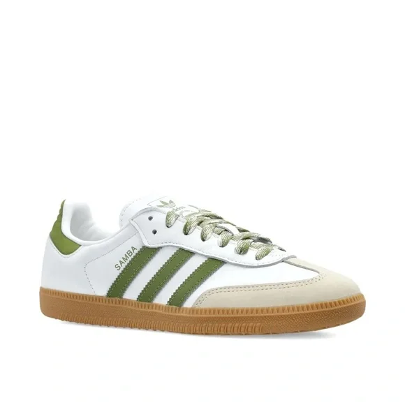 adidas Samba OG White/Olive/Gum Sneakers Classic Retro Soccer-Unisex NIB WmnSz 8 - Picture 3 of 11
